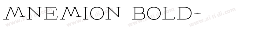 Mnemion Bold字体转换
